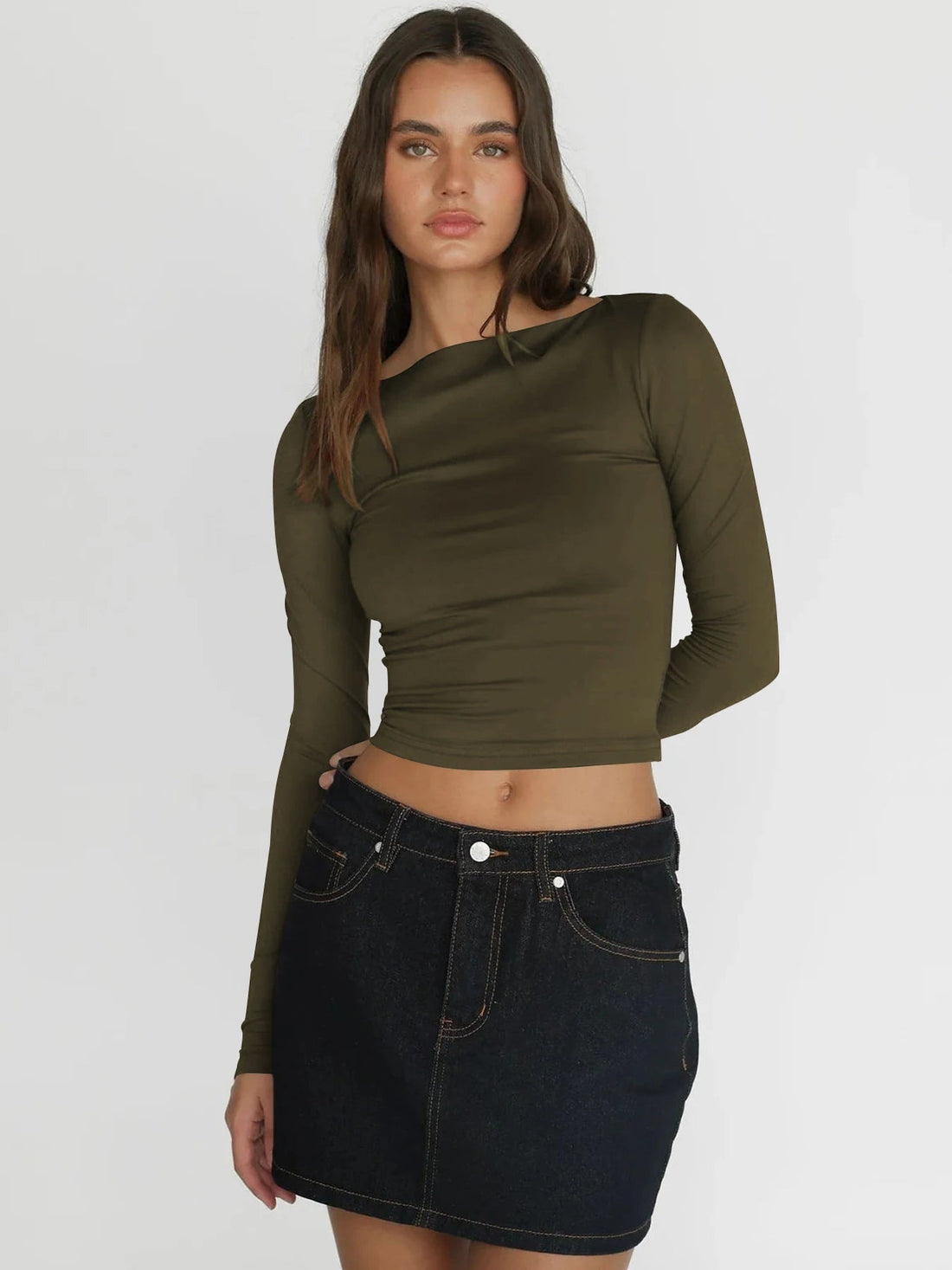 Long Sleeve T Shirt Women Autumn Winter Y2k Crop Top
