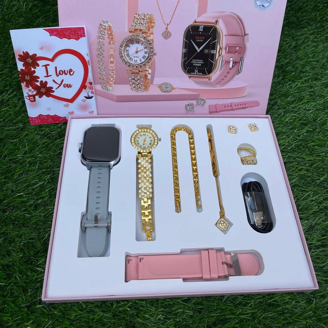 A58 Plus smartwatch women's jewelry set