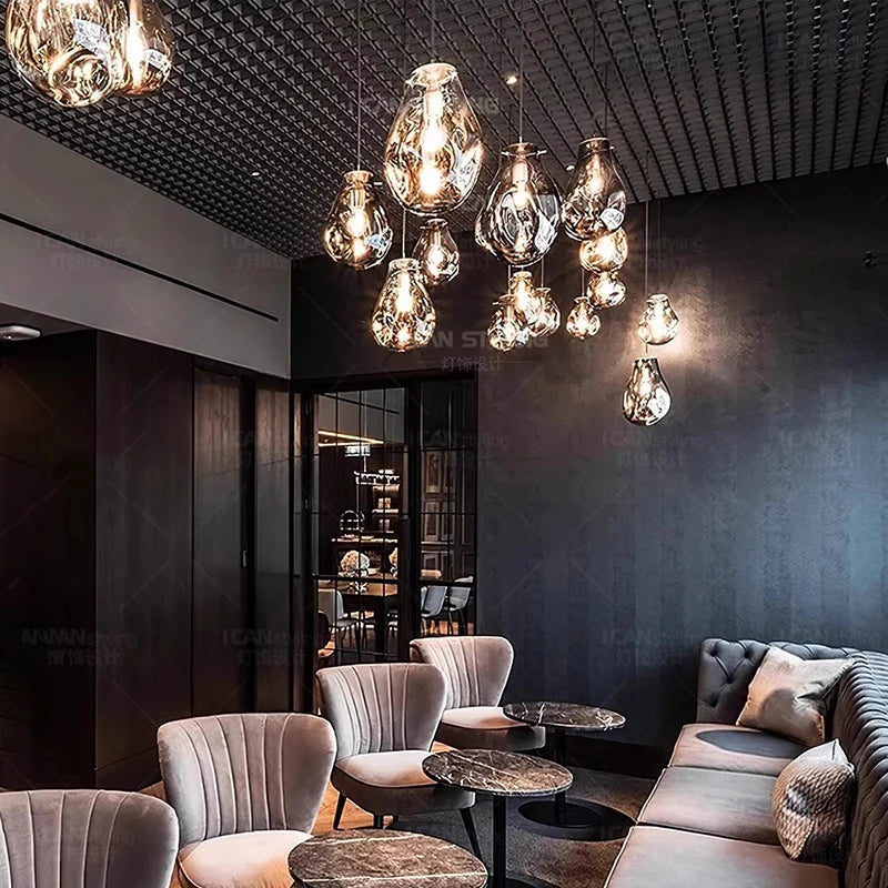 Modern home decor ring led lights pendant light lamps