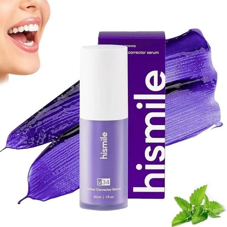 Hismile Purple Toothpaste for Teeth Whitening, Stain Removal and Colour Corrector
