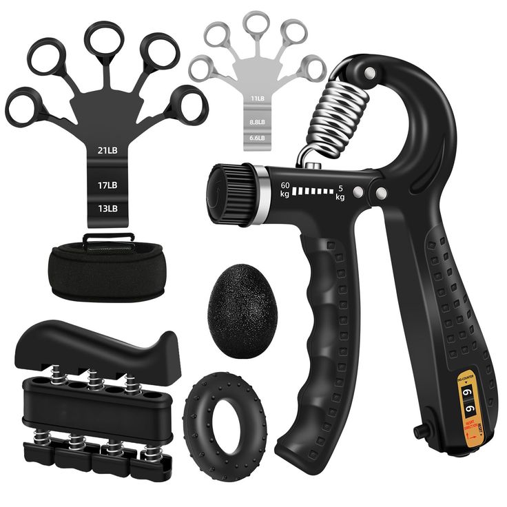 6 PCS Hand Grip Strengthener Kit