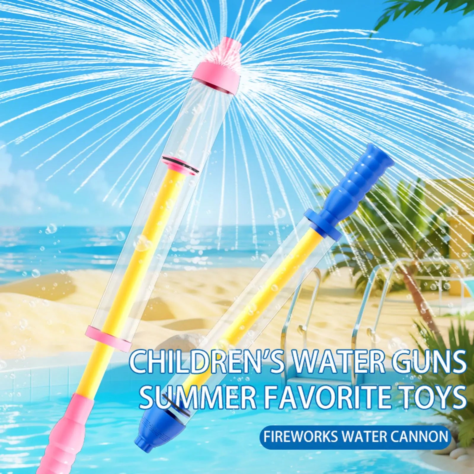 Pull-Out water gun Sea beach outdoor toy For Kids Children Boys Girls